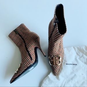 Balenciaga Knife Logo-embellished Checked Tweed